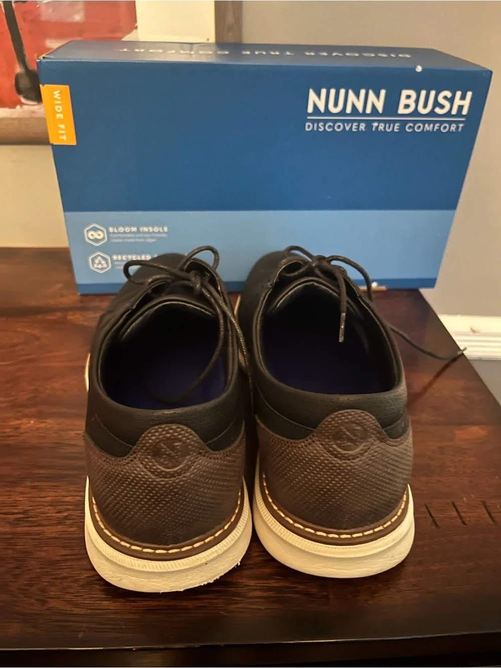 New Nunn Bush Chase CPT OX Black Multi Casual Dress Shoes - Size 10W